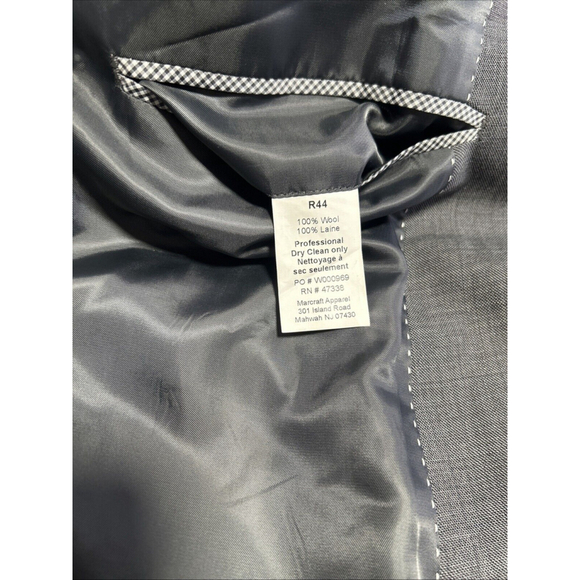 Tommy Hilfiger 44R Gray Two Button Wool Blazer DBL Vent - Picture 6 of 6